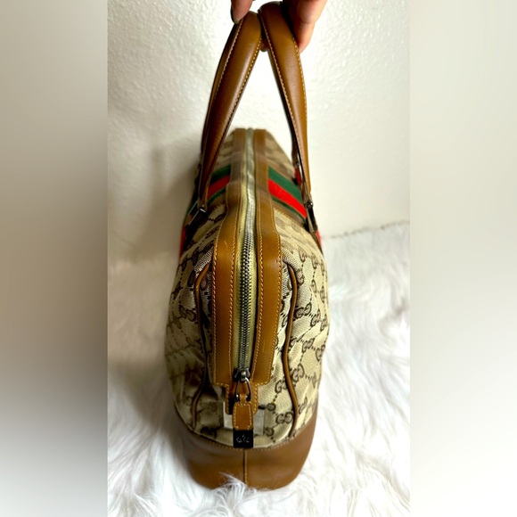 Gucci Limited Edition Sherry Line Boston Bag Brown - Picture 3 of 16